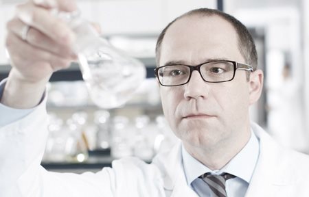 Cientista no laboratório