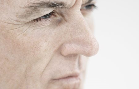 Close-up rosto de homem maduro