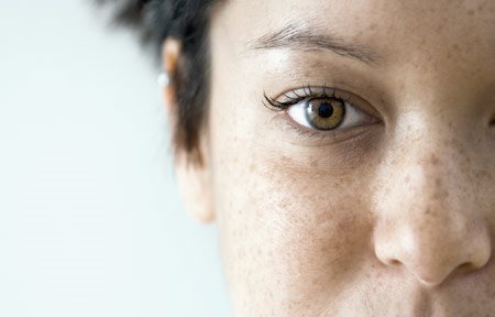 Rosto de mulher asiática